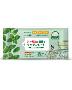 ハッカ油と重曹のキッチンシート